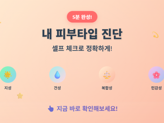 피부타입 진단